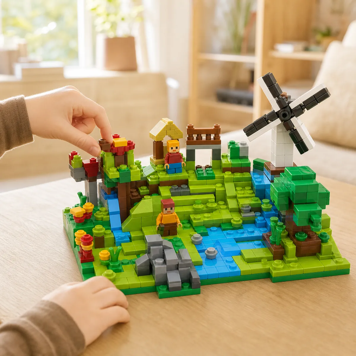 Educational Building Blocks — Set 1 — being played with
