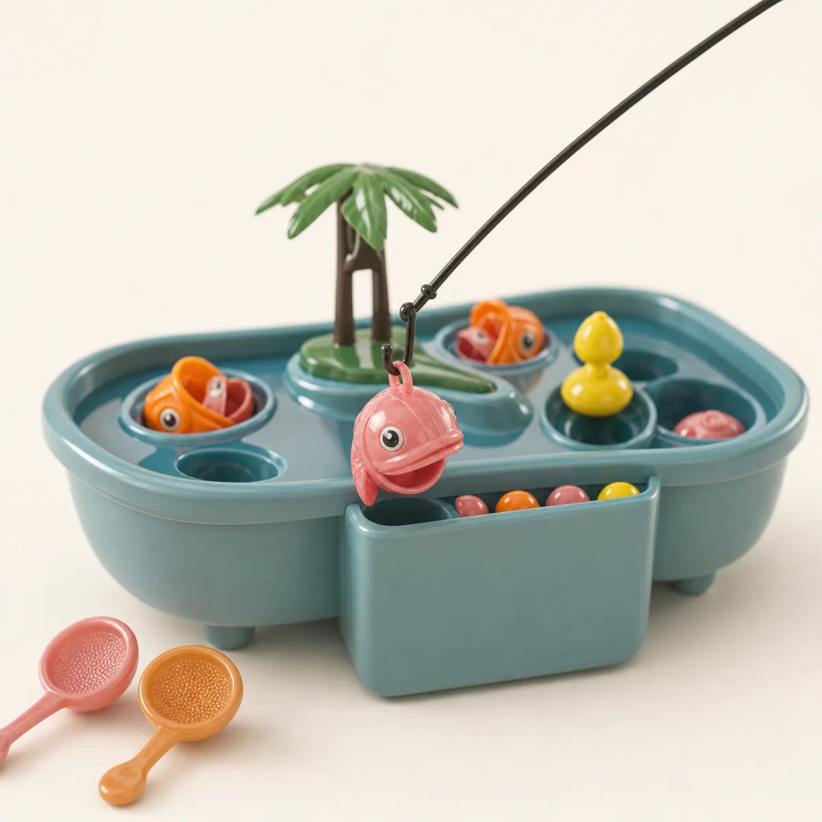 Spinning Fishing Game Set — close-up detail