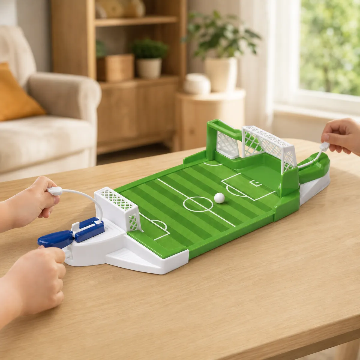 Football Field Tabletop Game — being played with