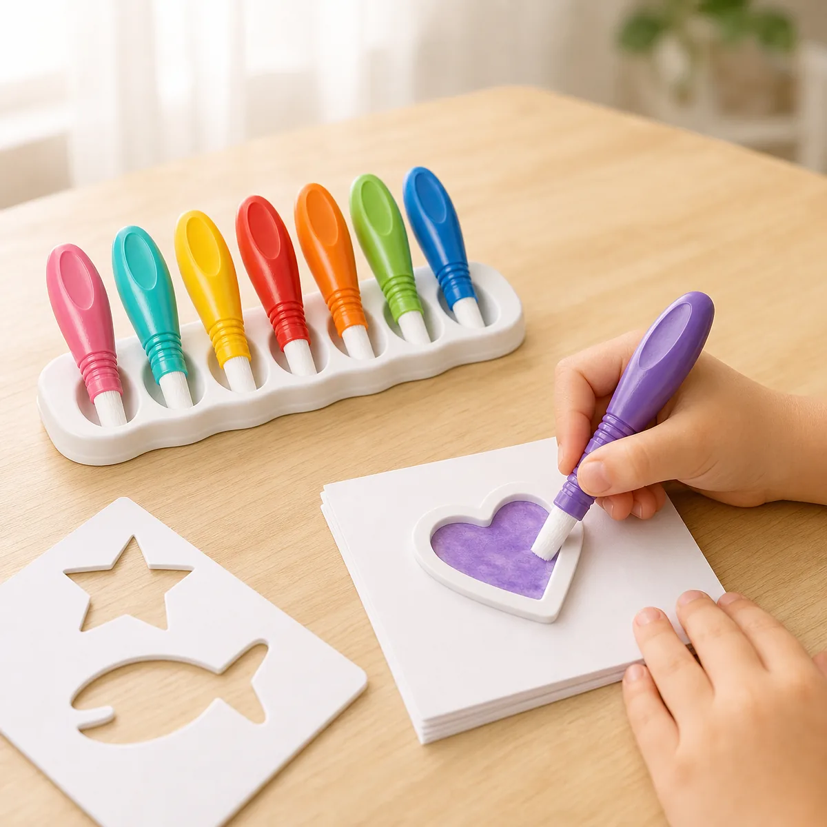 Phantom Magic Paintbrush Set — Deluxe — being played with