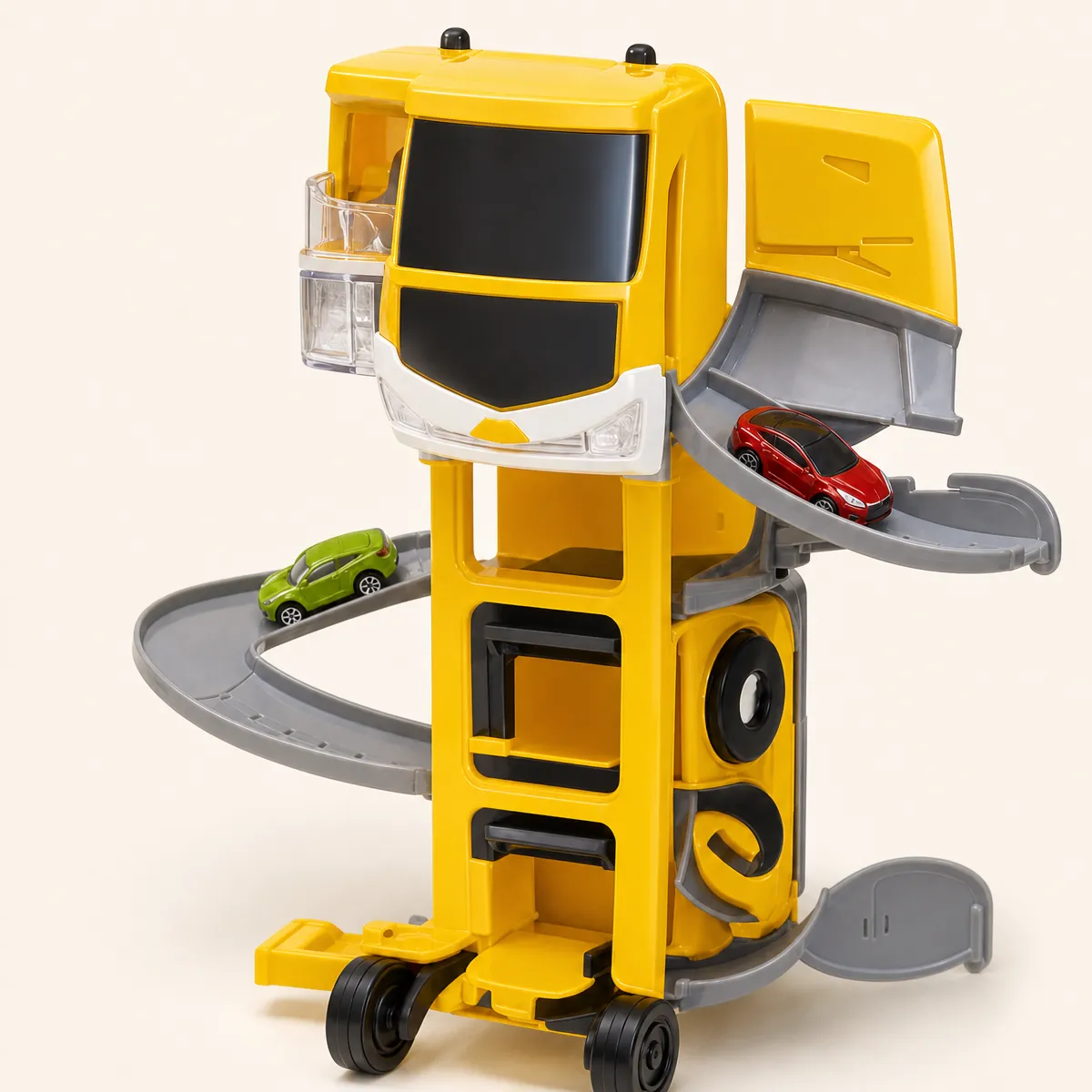 Transforming Truck Garage (Yellow) — close-up detail
